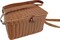 Wicker Picnic Basket for Picnics, Parties and BBQs, Hand Woven Polypropylene Fibers That Will Last with Leather Straps